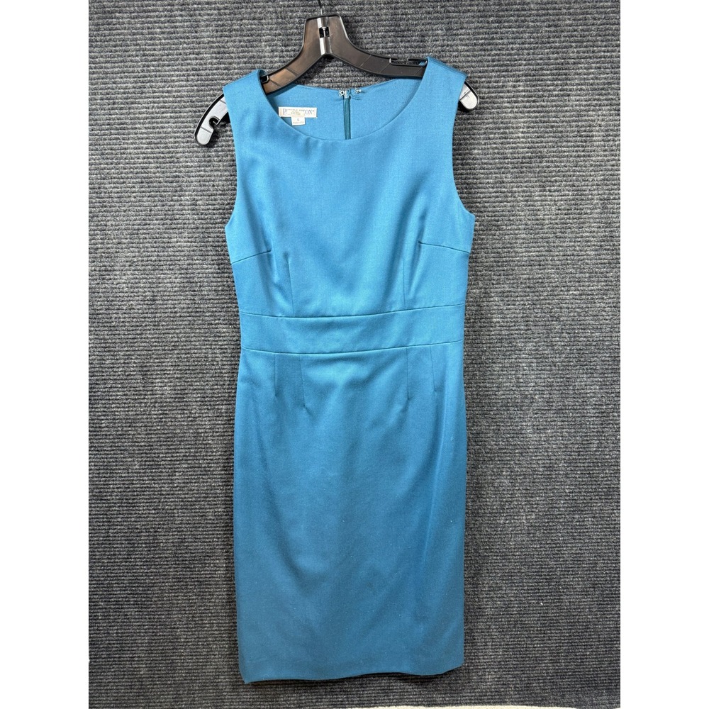 Pendleton Womens Teal Blue Sleeveless Sheath Dress Size 6 USA Professional